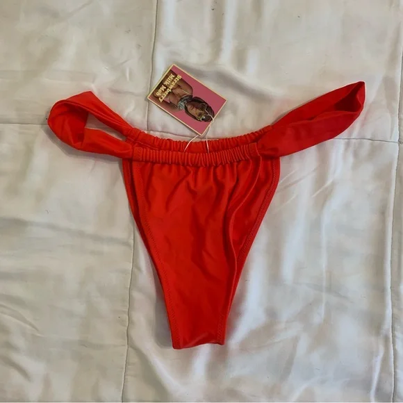 Strawberry Milk Mob Vibrant Red Swim Bottoms - Picture 4 of 6